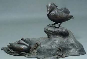 廣場(chǎng)鴛鴦雕塑 公園仿真雕塑 抽象擺件