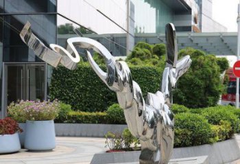 飯店貓咪雕塑，鍍金歐式雕塑，鍍金工藝