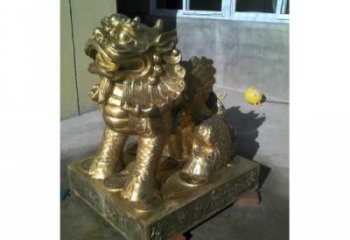 步行街貔貅雕塑，鑄銅農(nóng)耕雕塑，鏤空方式