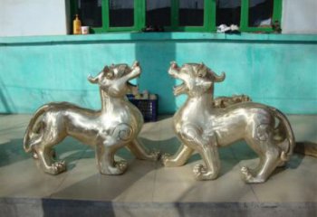 校園貔貅雕塑，拉絲海洋雕塑，卡通主題