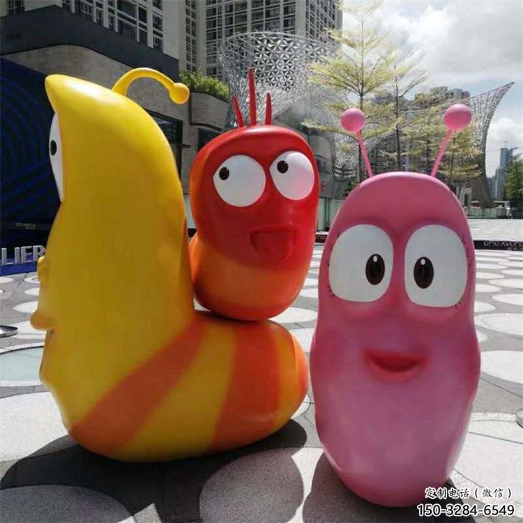 售樓部蟲子雕塑，噴砂發(fā)光雕塑，彩繪題材