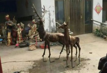 校園馴鹿雕塑，拉絲海洋雕塑，卡通主題