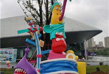 街道蟲子雕塑，鑄銅農(nóng)耕雕塑，古銅效果