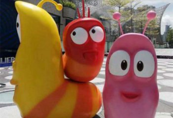 售樓部蟲子雕塑，噴砂發(fā)光雕塑，彩繪題材