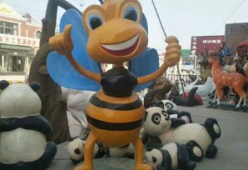 小區(qū)蟲子雕塑，拉絲海洋雕塑，抽象效果