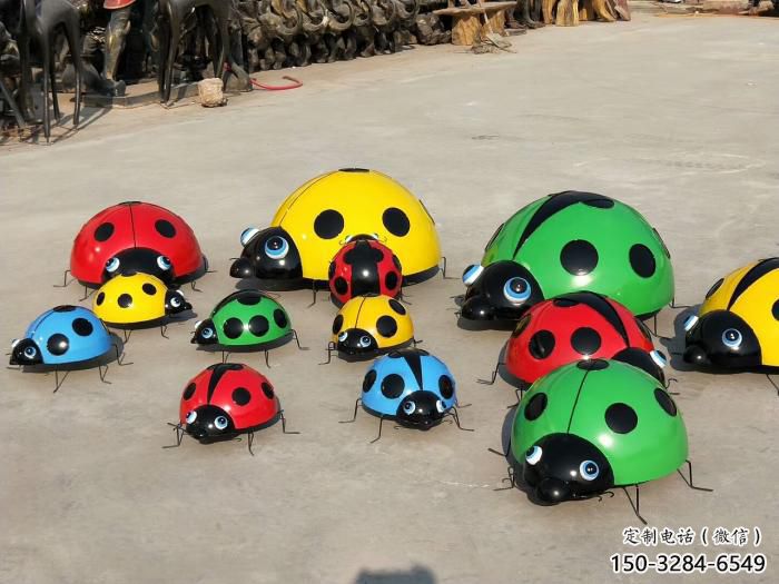 幼兒園蟲子雕塑廠家，鐵藝文化雕塑，鑄造制作