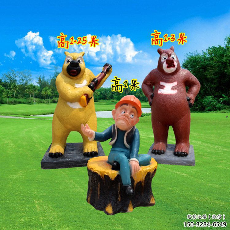 飯店維尼熊雕塑，鍍金歐式雕塑，鍍金工藝