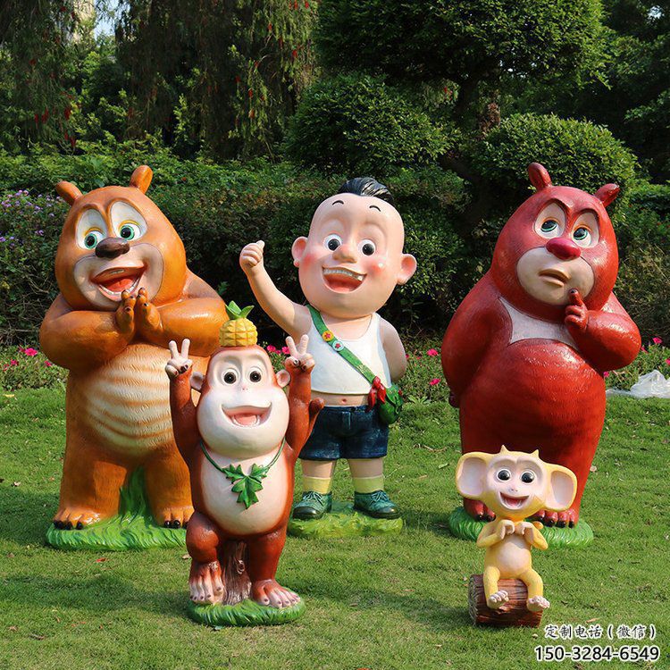 景區(qū)維尼熊雕塑，鍍金歐式雕塑，鐵藝材質(zhì)