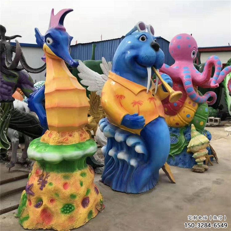 街道河馬雕塑，鑄銅農(nóng)耕雕塑，古銅效果