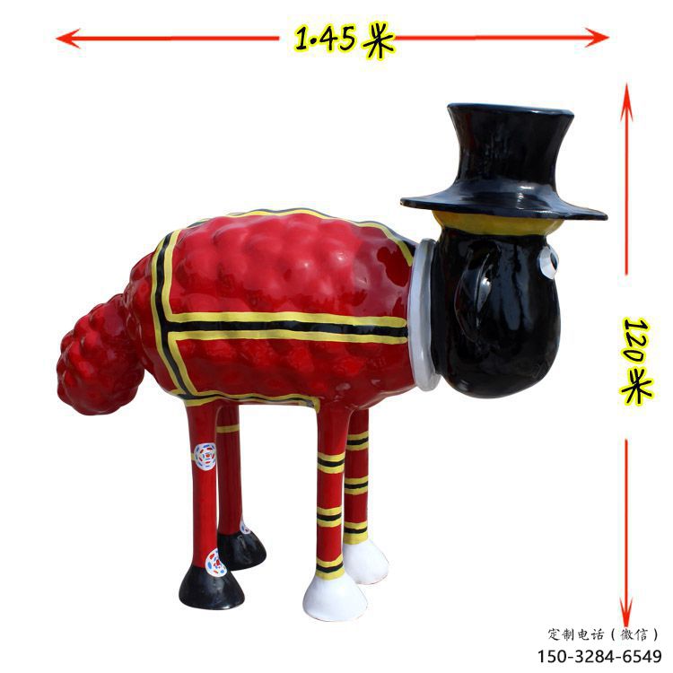 飯店小羊雕塑，鍍金歐式雕塑，彩繪工藝