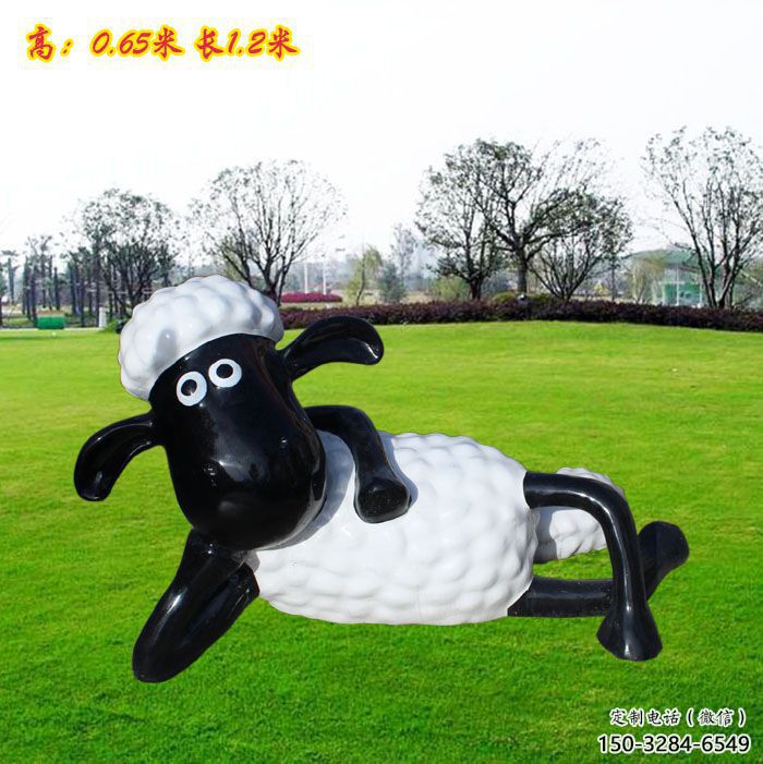 房地產(chǎn)小羊雕塑，仿古動(dòng)漫雕塑，噴砂制造
