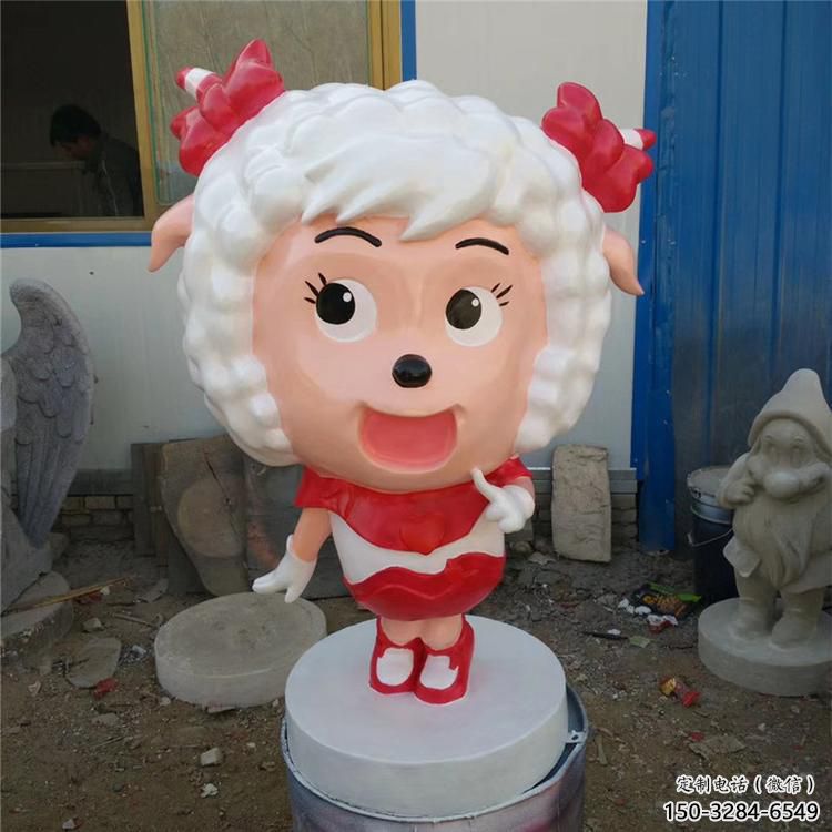 校園小羊雕塑，拉絲海洋雕塑，卡通主題
