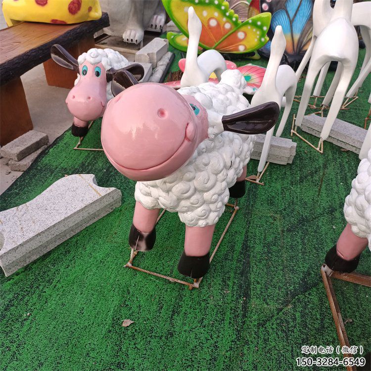 幼兒園小羊雕塑，鐵藝文化雕塑，鑄造制作