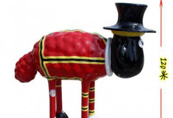 飯店小羊雕塑，鍍金歐式雕塑，彩繪工藝