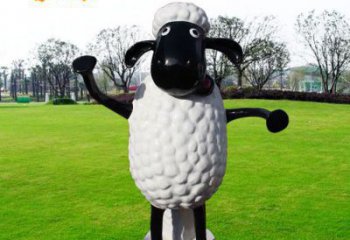 農(nóng)村小羊雕塑，鏤空海洋雕塑，抽象效果