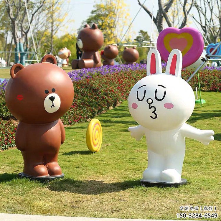 操場布朗熊雕塑廠，鏤空海洋雕塑，噴砂制造