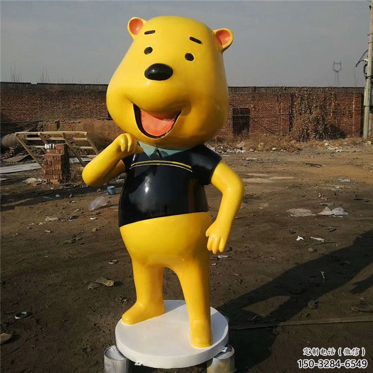 飯店布朗熊雕塑定制，鍍金歐式雕塑，仿真工藝