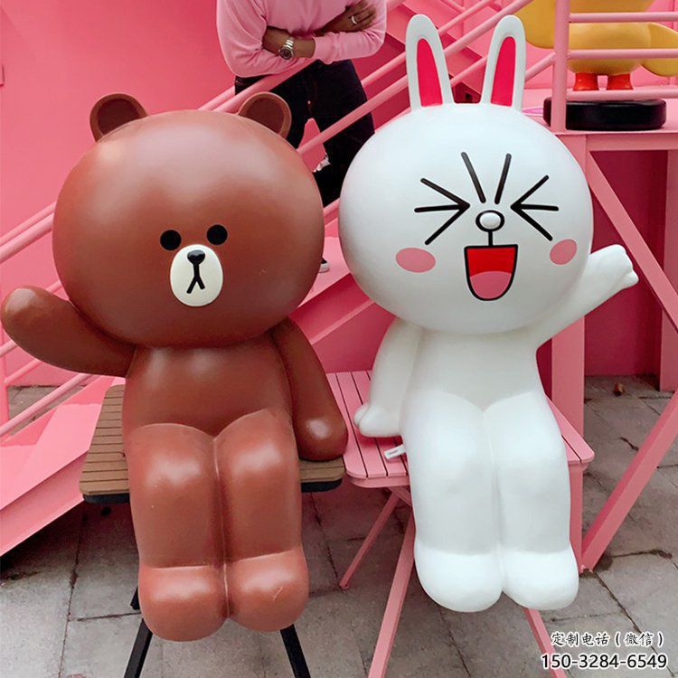 景區(qū)布朗熊雕塑，鍍金歐式雕塑，鐵藝材質(zhì)