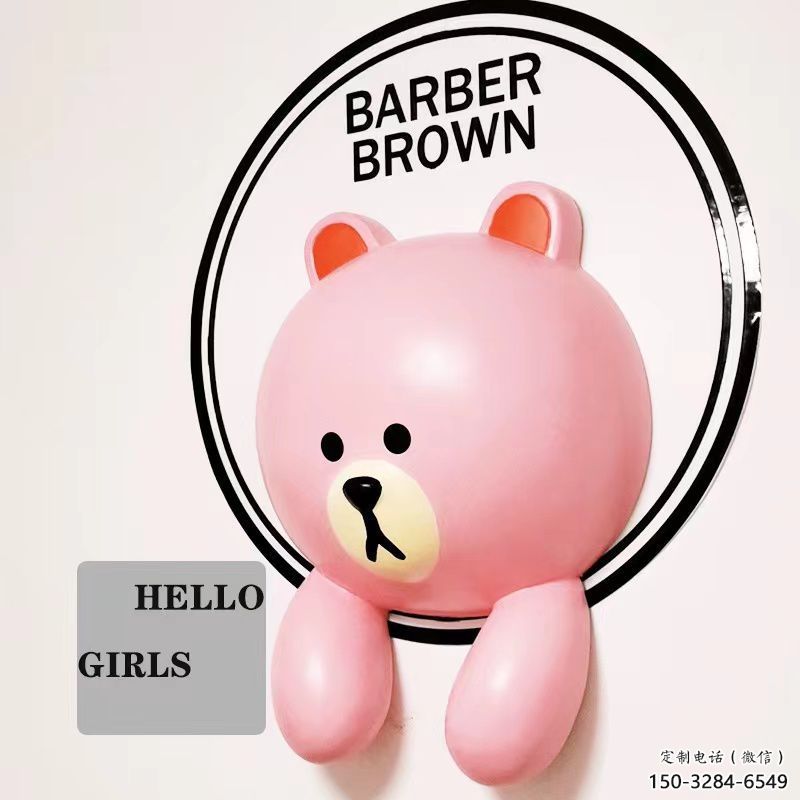 庭院布朗熊雕塑，鍍金歐式雕塑，動(dòng)漫形式