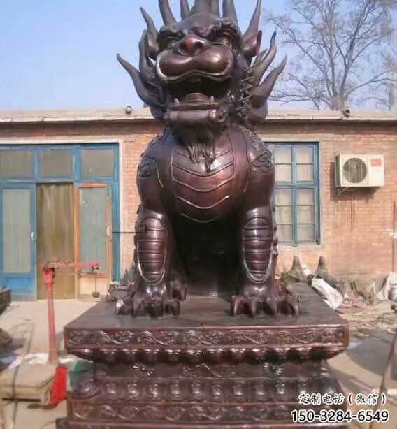 海洋館麒麟雕塑，鍍銅海洋雕塑，鍍銅工藝