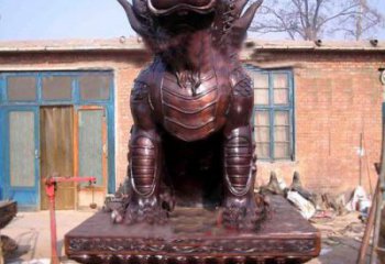 酒店麒麟雕塑，鍍金歐式雕塑，仿古擺件