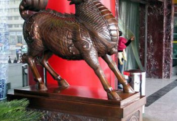 農(nóng)村麒麟雕塑，鏤空海洋雕塑，抽象效果