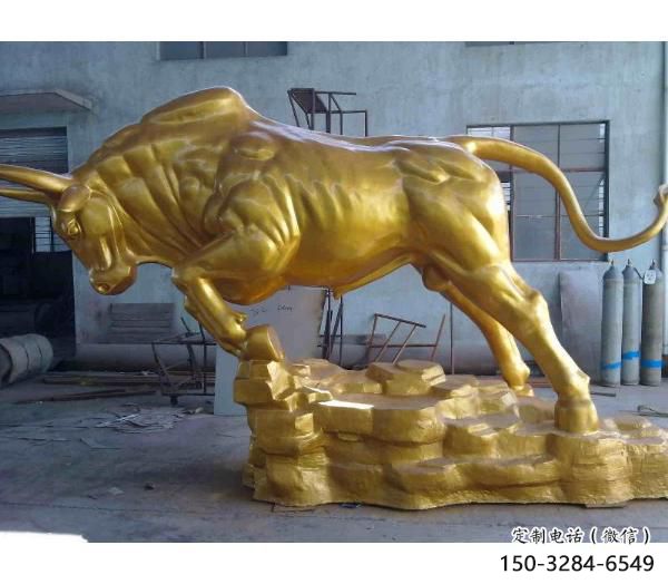 仿真開荒牛雕塑 店門口園林雕塑 動(dòng)物小品