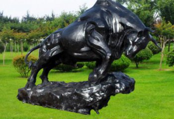 店門(mén)口開(kāi)荒牛雕塑 創(chuàng)意景觀(guān)雕塑 仿真擺件