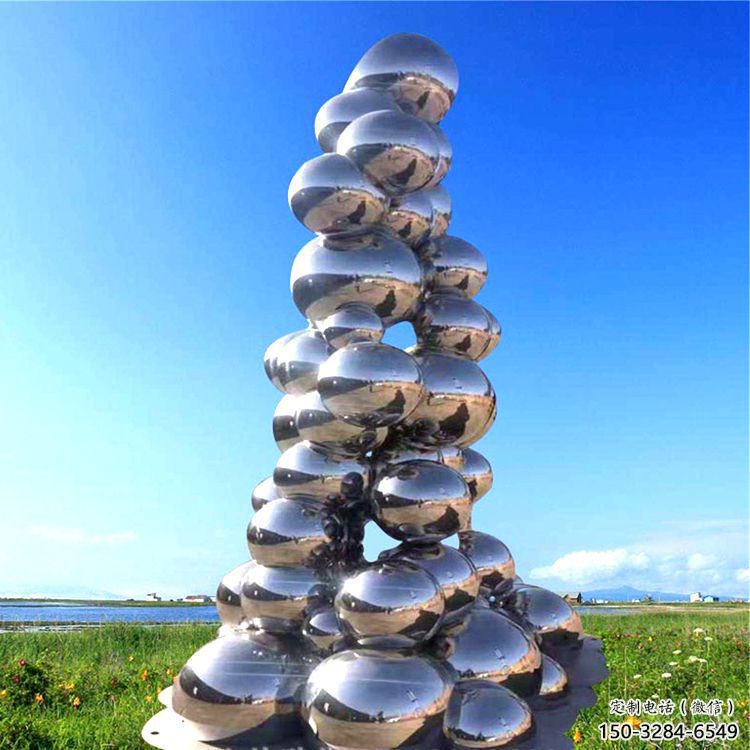 戶外景觀石雕塑，鍍銅景觀雕塑，鏡面工藝