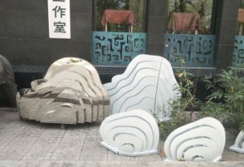 售樓部景觀雕塑，噴砂發(fā)光雕塑，烤漆題材