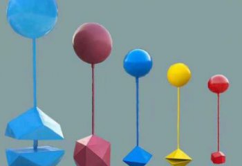 廣場(chǎng)氣球雕塑，抽象水景雕塑，抽象效果