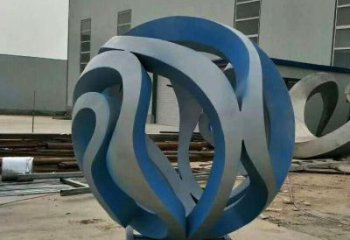 操場地球儀雕塑，鏤空景觀雕塑，噴砂制造