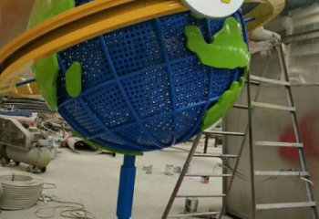 農(nóng)村地球儀雕塑，鏤空景觀雕塑，抽象效果