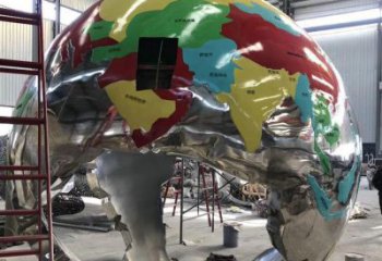幼兒園地球儀雕塑，鐵藝文化雕塑，鑄造制作