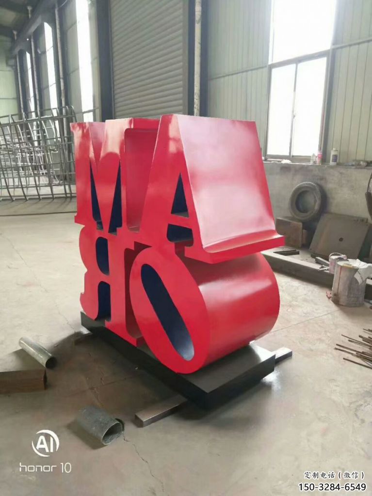 酒店字母雕塑，鍍金歐式雕塑，仿古擺件