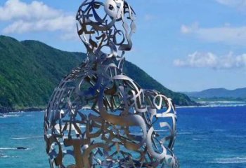 農(nóng)村字母人物雕塑，鏤空景觀雕塑，抽象效果