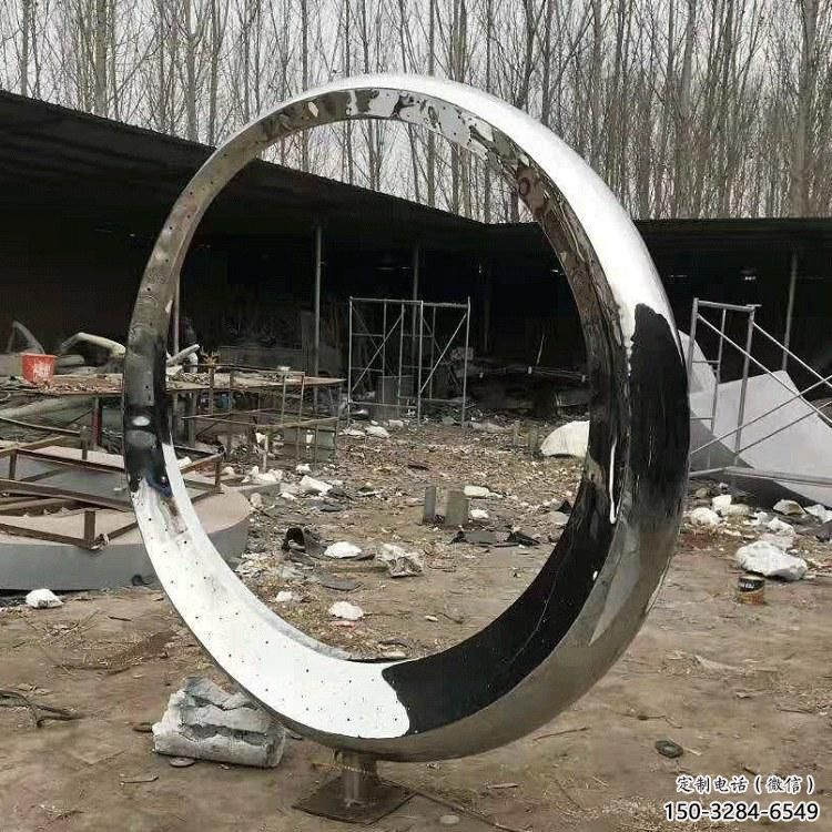 室內(nèi)月亮雕塑，拉絲景觀雕塑，抽象效果