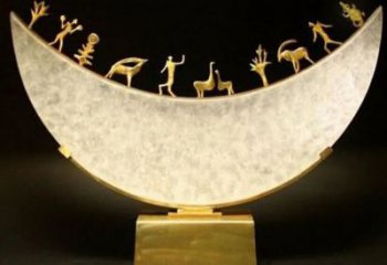 廣場月亮雕塑，抽象水景雕塑，抽象效果