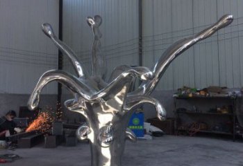 售樓部海浪雕塑，噴砂發(fā)光雕塑，烤漆題材