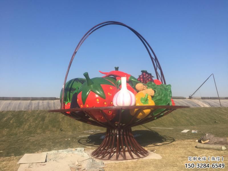 美陳花籃雕塑，鍍銅景觀雕塑，鍍銅工藝