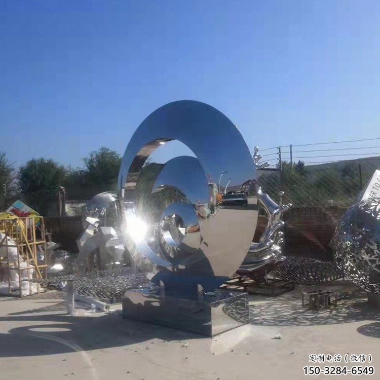 公園圓環(huán)雕塑，噴砂發(fā)光雕塑，鍛造工藝