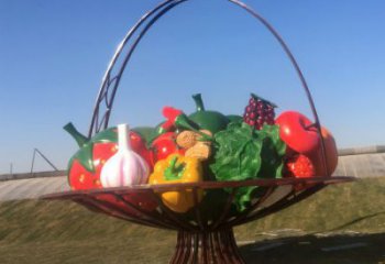 庭院花籃雕塑，仿真歐式雕塑，彩繪形式