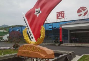 黨徽雕塑，革命黨建雕塑，黨建擺件