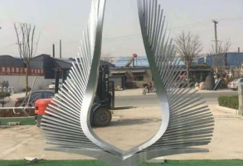 大型翅膀雕塑，鍍銅景觀雕塑，鏡面工藝