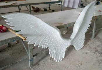 公園翅膀雕塑，噴砂發(fā)光雕塑，鍛造工藝