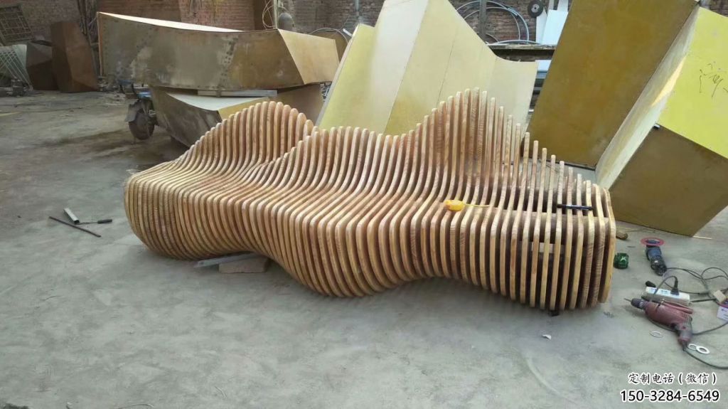 坐凳雕塑，抽象景觀雕塑，廣場(chǎng)擺件