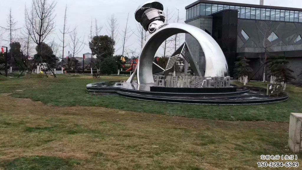 商業(yè)街戒指雕塑 烤漆擺件 彩繪雕塑