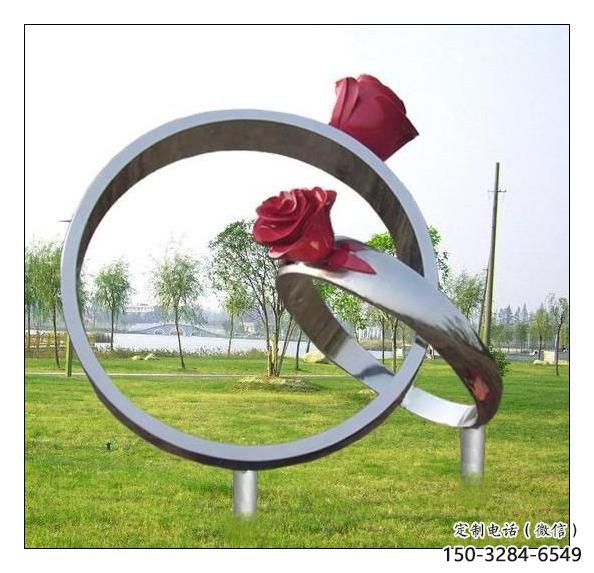 水景戒指雕塑 彩繪剪紙小品 現(xiàn)代雕塑