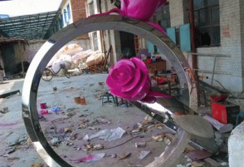 步行街戒指雕塑 游樂(lè)場(chǎng)景觀小品 鑄造雕塑