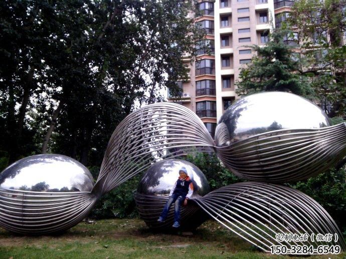 訂購廣場恐龍蛋雕塑 抽象景觀小品 烤漆雕塑